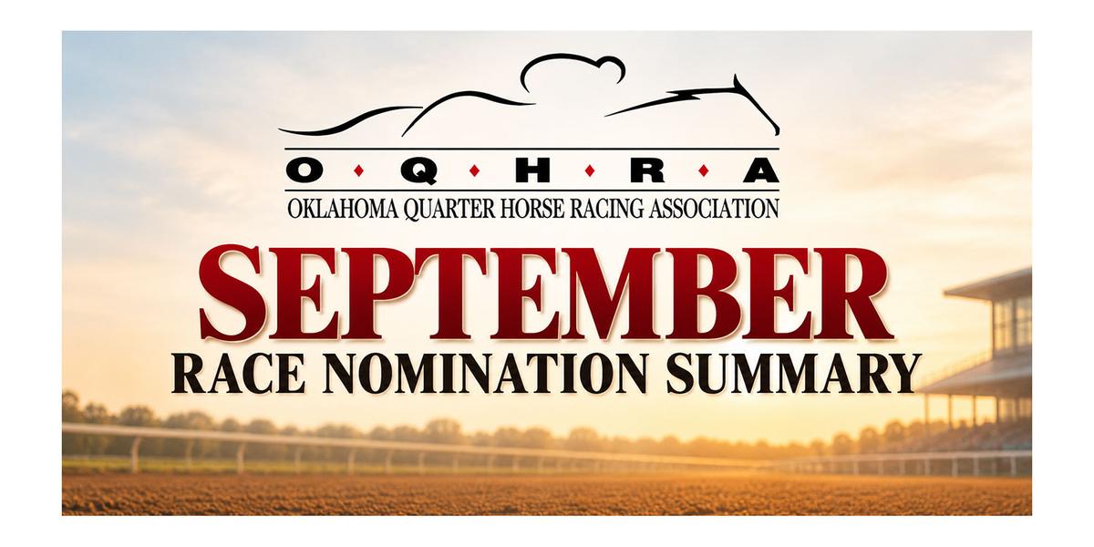 OQHRA Releases September Race Nomination Summary