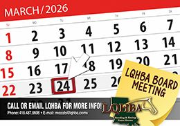 LQHBA will hold a regular scheduled Board of Directors meeting on Tuesday, March 24, 2026, at Evangeline Downs in Opelousas, Louisiana.
