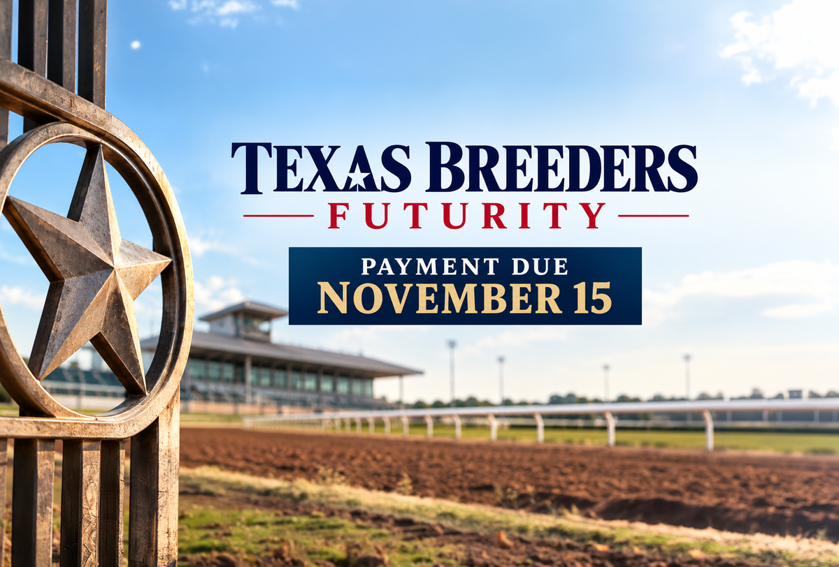 November 15 Payment Deadline Approaching for 2027 Texas Breeders Futurity