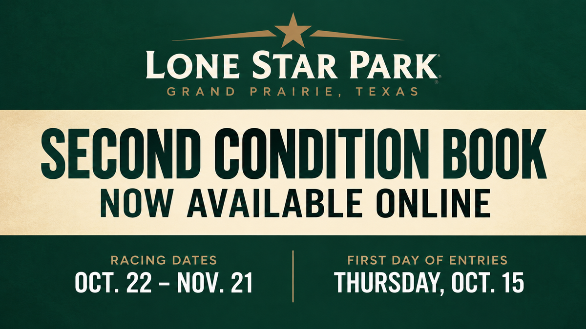 Lone Star Park Releases Second Condition Book for 2026 Quarter Horse Meet