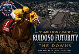 StallioneSearch.com wraps up the weekend webcast coverage of the 2026 Ruidoso Futurity(G1) and Derby(G1) to kick off the Quarter Horse Triple Crown Series on Saturday night at the Downs At Albuquerque in Albuquerque, New Mexico.