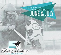 Wera C and jockey Jonathan Dominguez rally late to win the $47,984 Speedhorse Derby on July 18 at Fair Meadows.