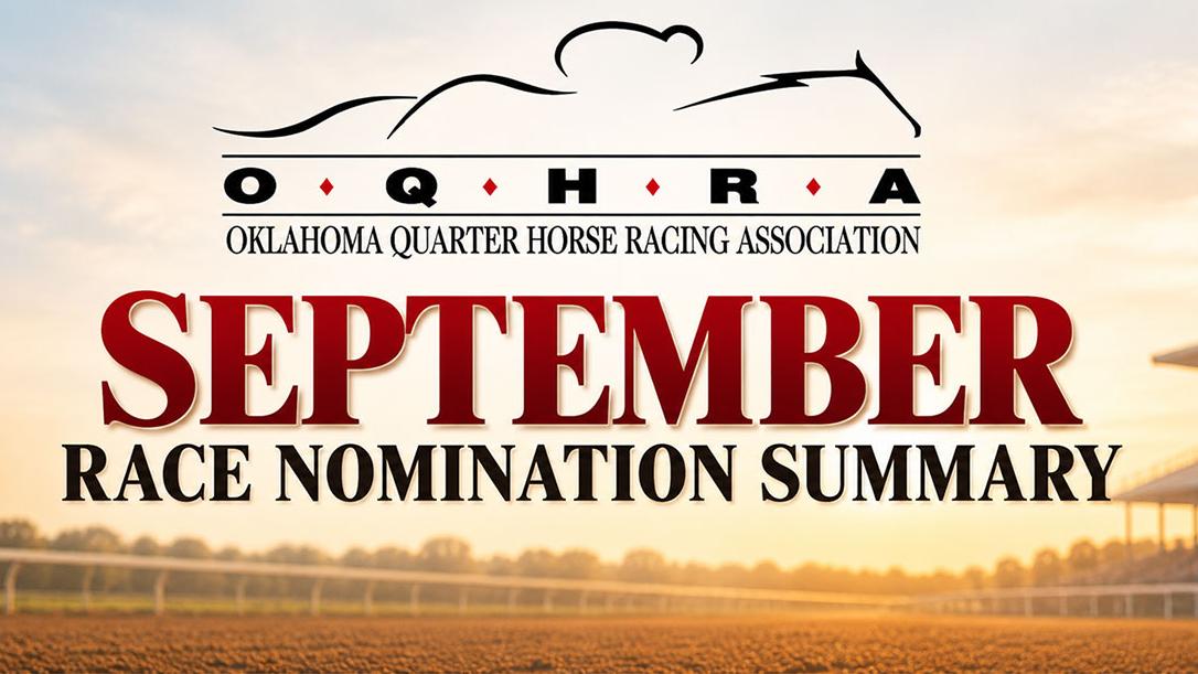 OQHRA Releases September Race Nomination Summary