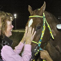 Trainer Patricia Visscher with Ancient Ruler.