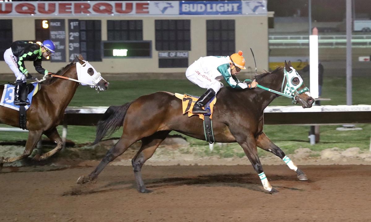 Iam Outta Here Earns First Stakes Victory With An Upset In Grade 1 Q-Racing Distance Challenge Championship