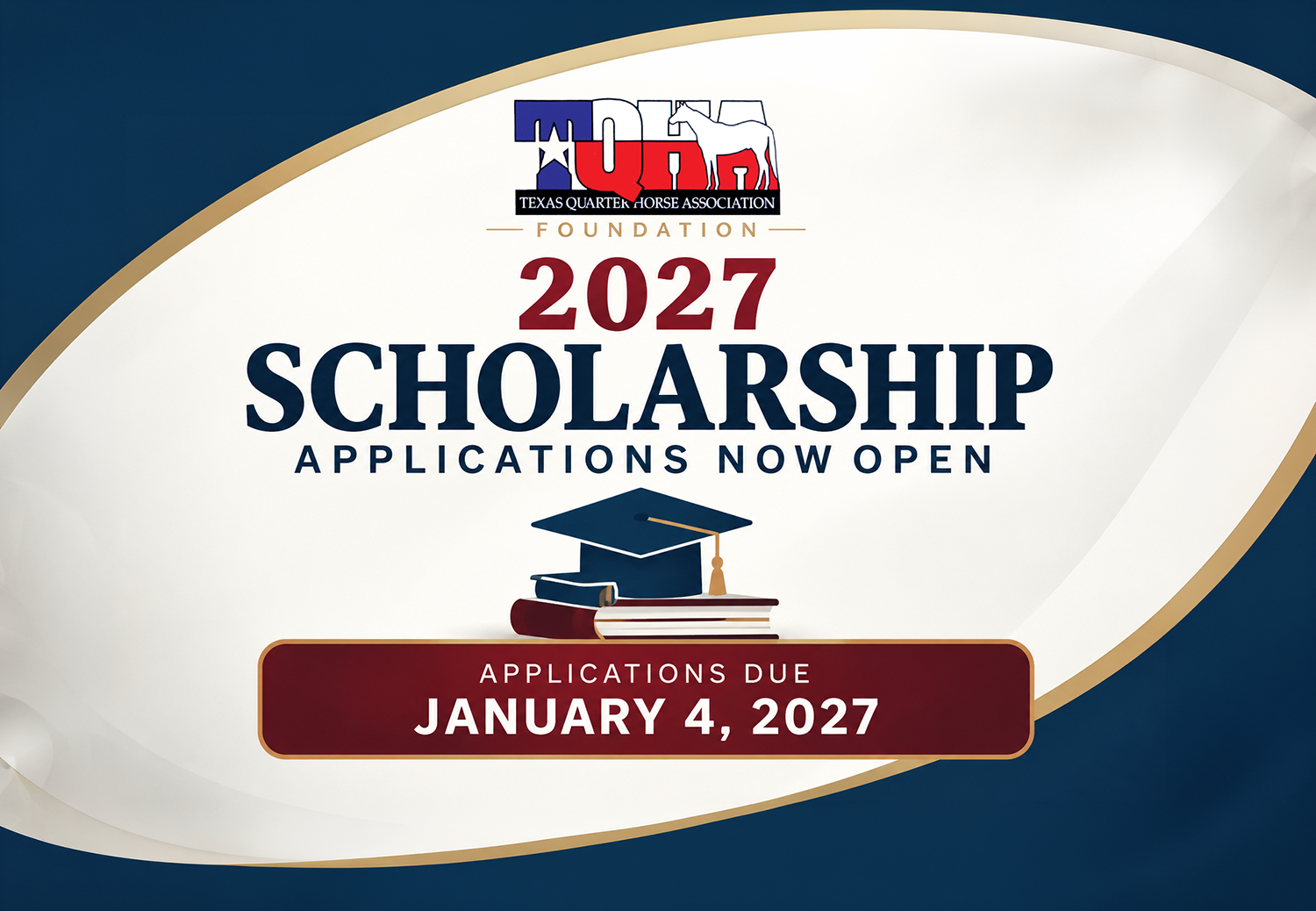 TQHA is accepting Scholarship applications for 2027.