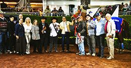 Br Misil and his winning connections after scoring a 1 3/4-length victory in the Cesar Pedrero Anaya Classic.