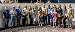 The winning connections of Gold Gun Z accept the Delta Downs Louisiana Bred Derby-RG1 trophy at Delta Downs on Saturday.