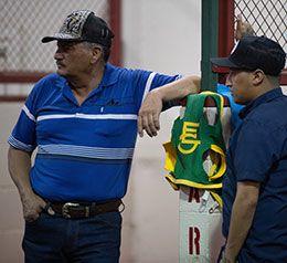 Golden State Derby winning trainer Jesus Nunez before the race.