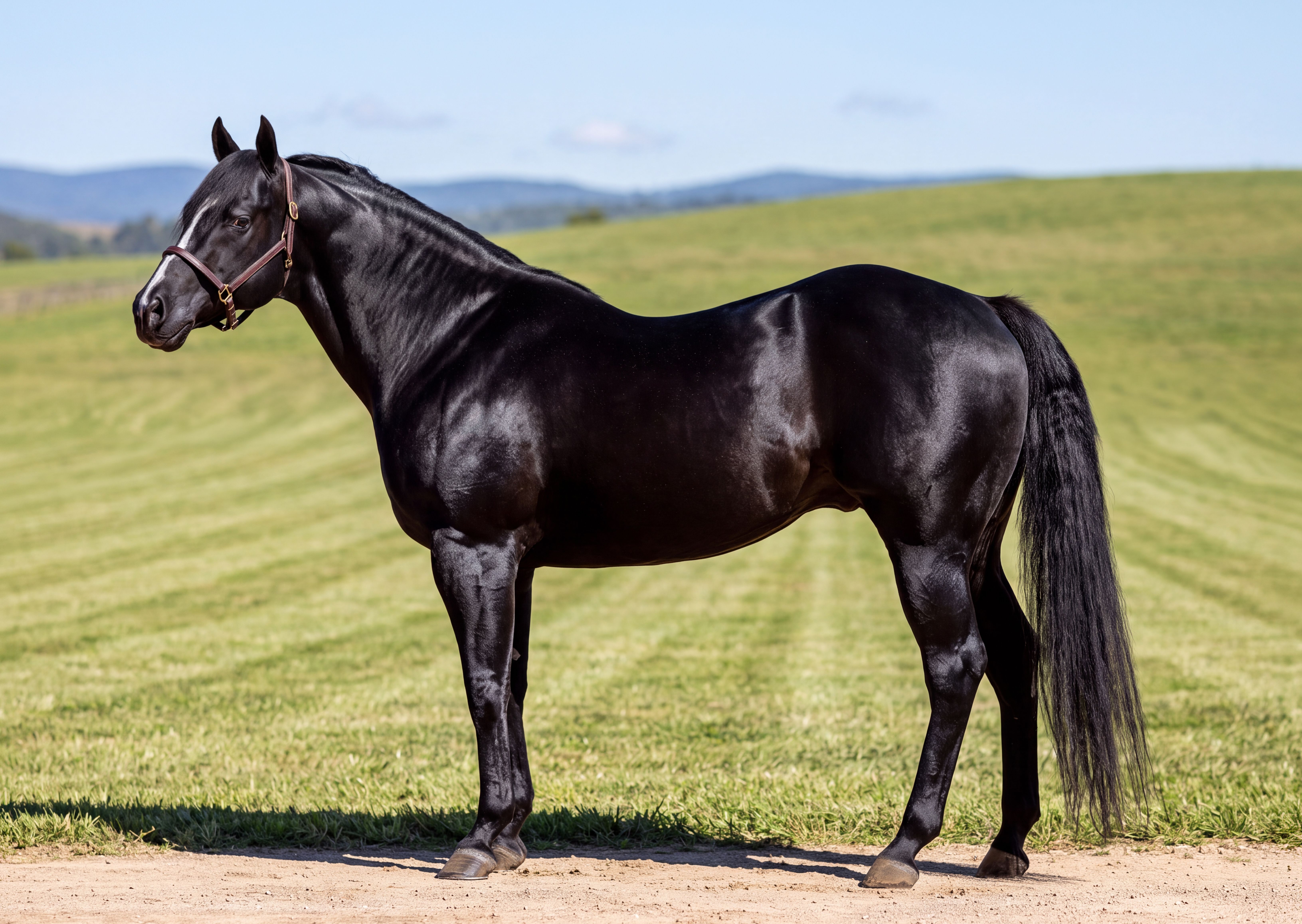 Stallion photographed from a specific angle