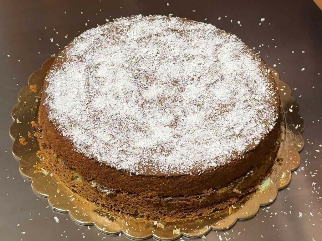 Torta verde cocco, nutella e menta