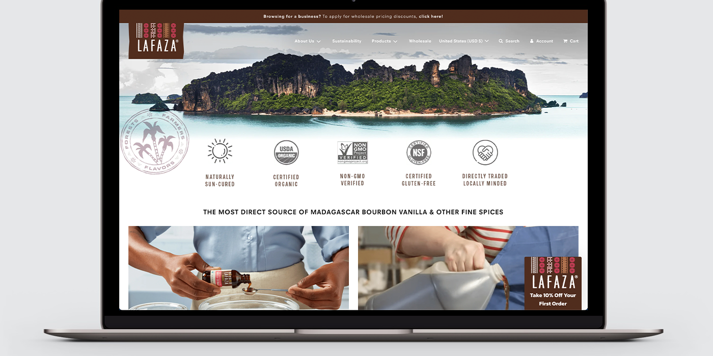 LAFAZA Website - Developed by SKU Story
