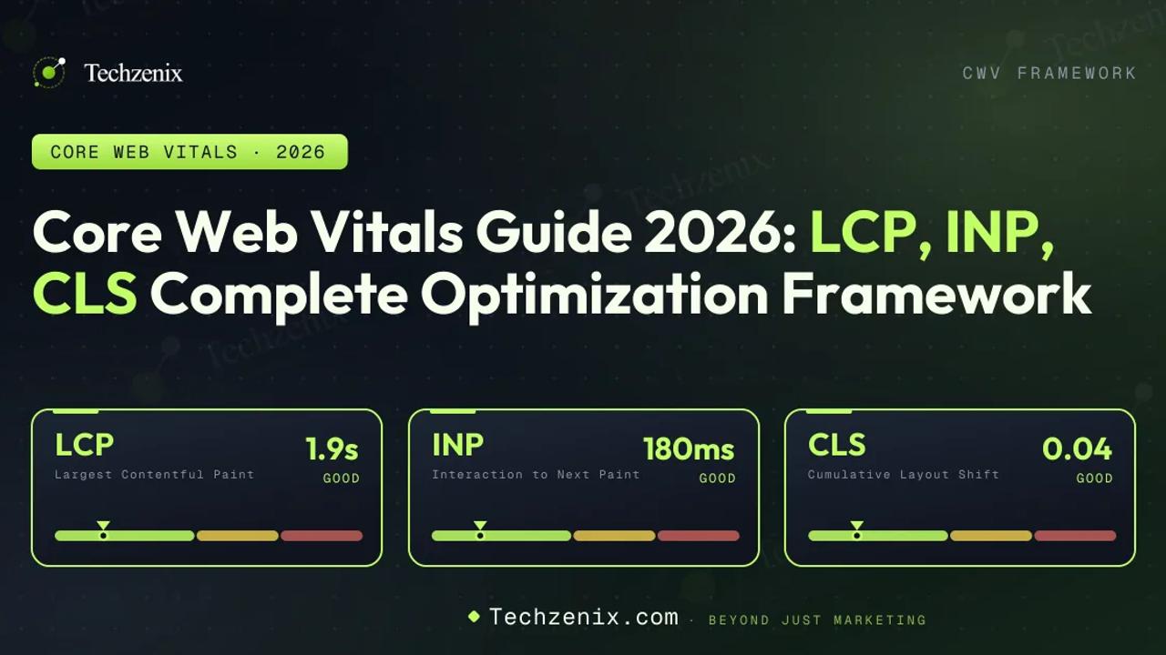 Core Web Vitals Guide 2026: LCP, INP, CLS Complete Optimization Framework