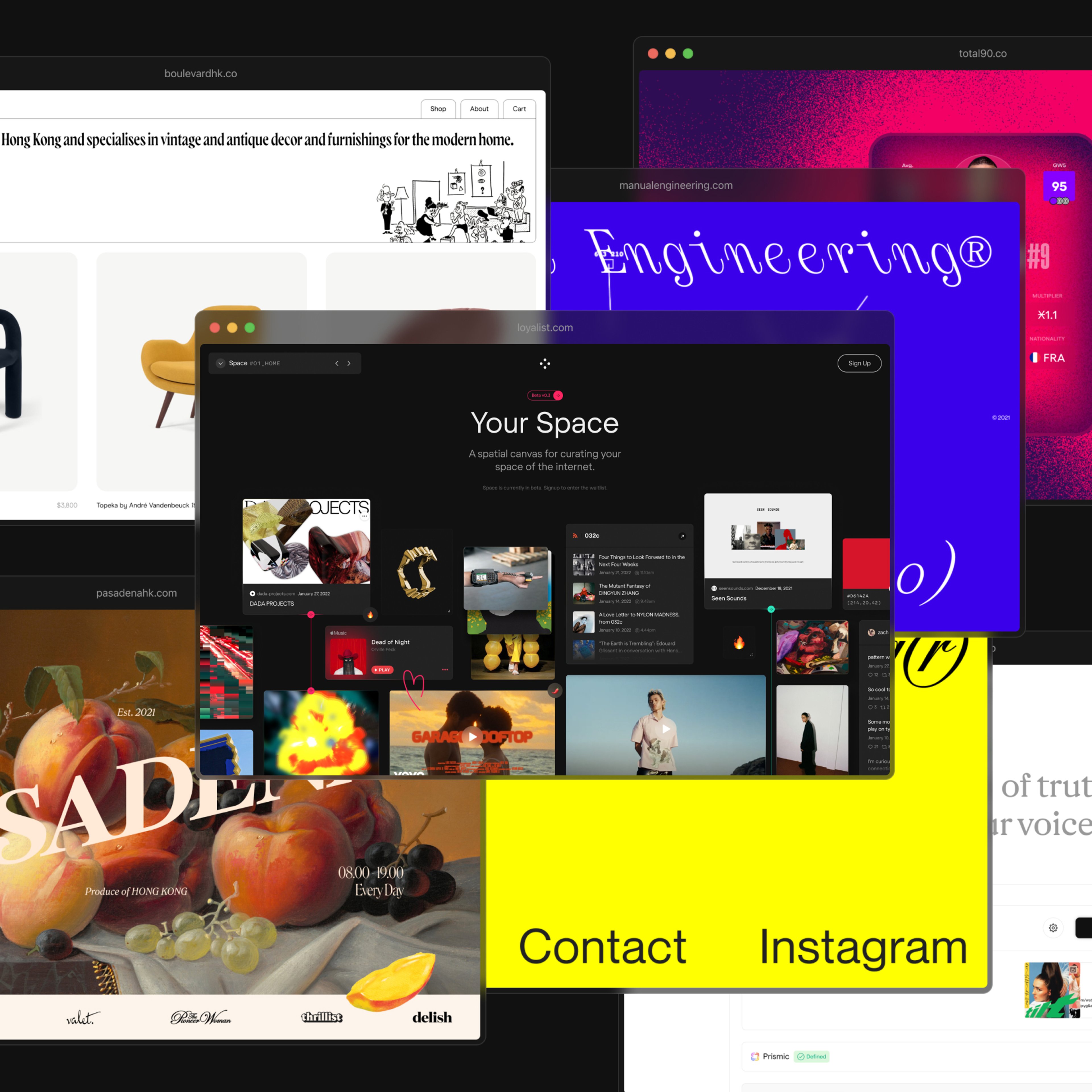Image of a numerous different types of websites we have created in the past