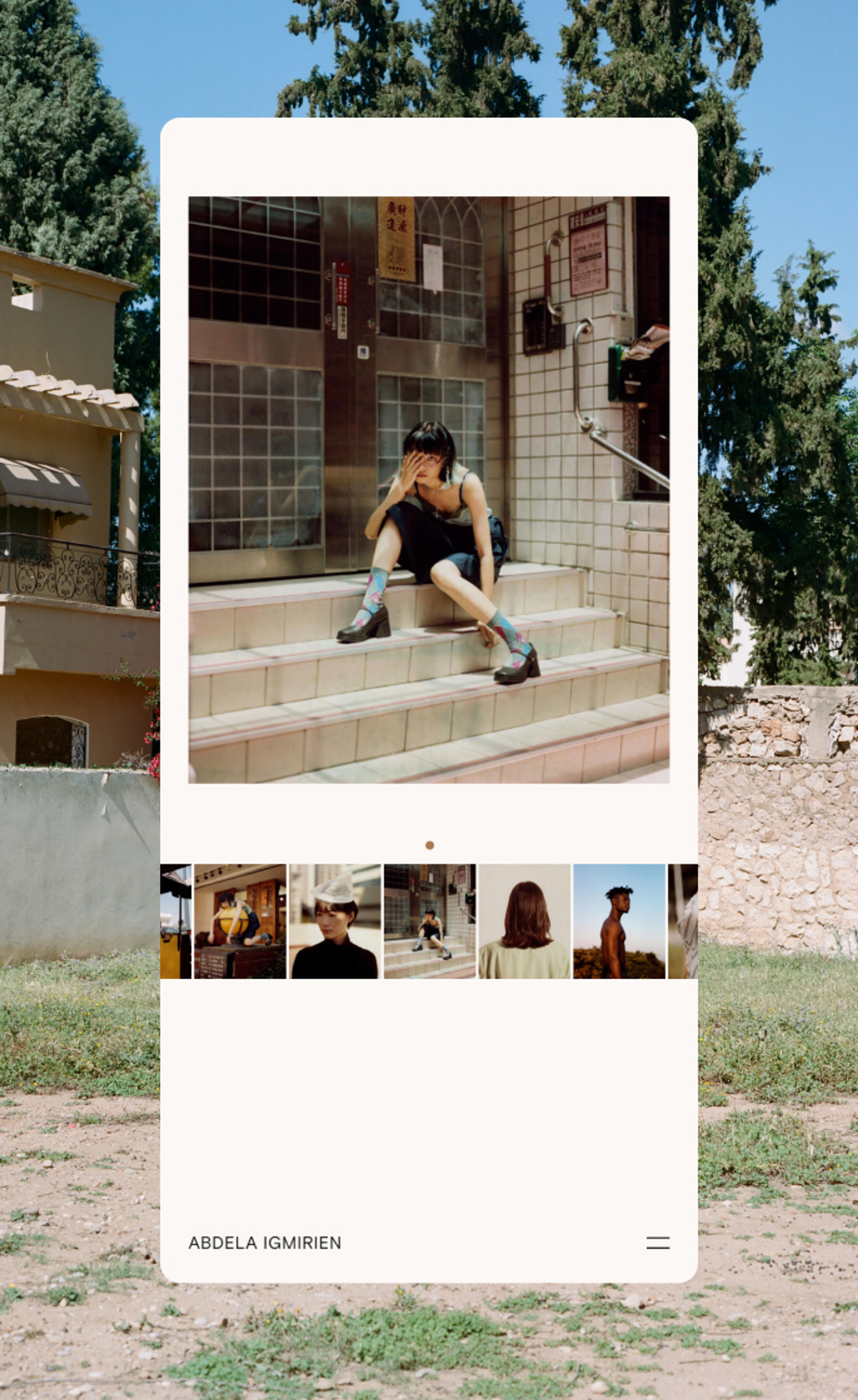 Screenshot of Abdela Igmirien's website showing the project page