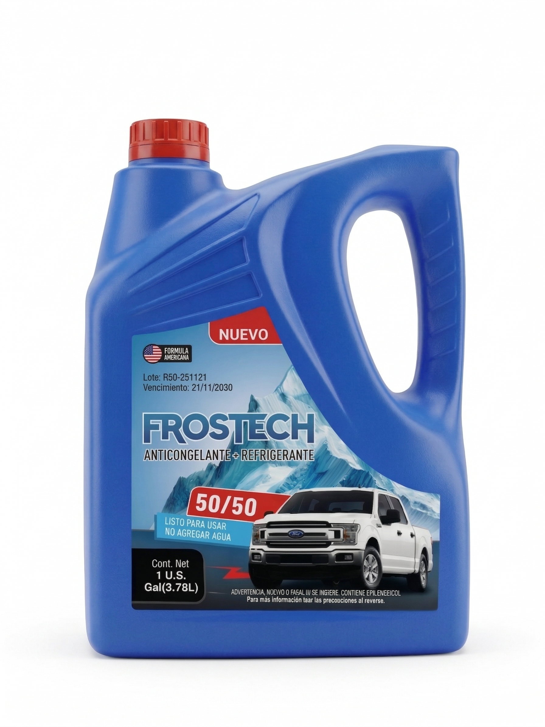 Refrigerante rojo de galon 50/50