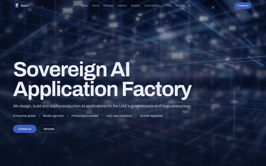 Base7 launches a sovereign AI application factory for the UAE