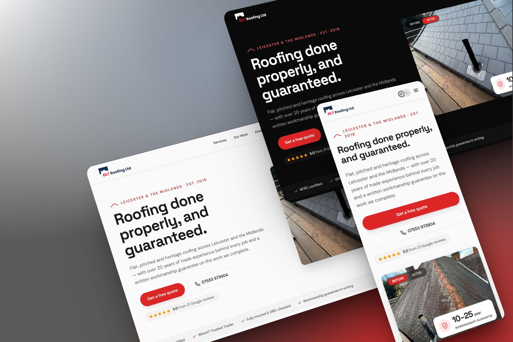 DLT Roofing Limited website