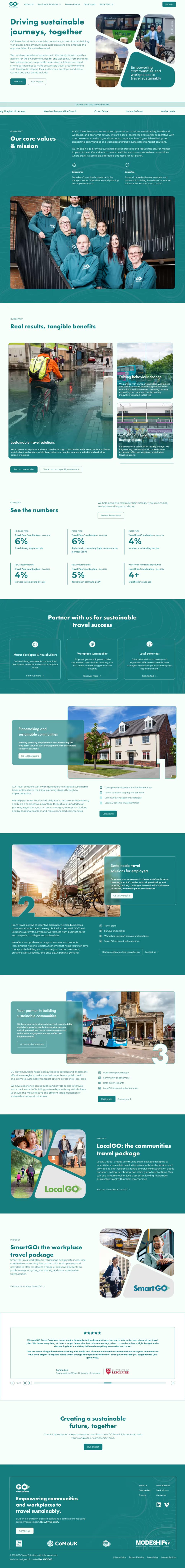 GO Travel Solutions homepage, full page