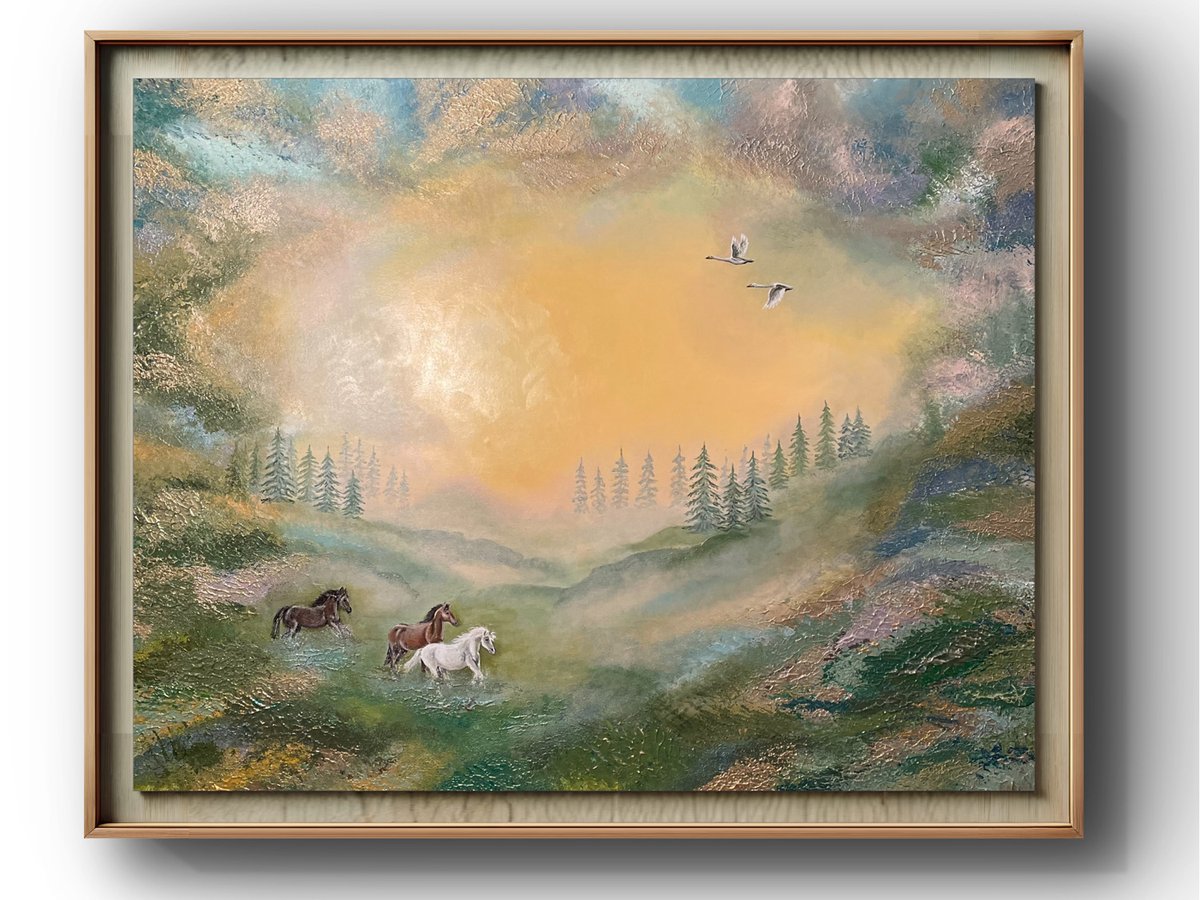 Magical World — original acrylic painting by Nini Mzhavia