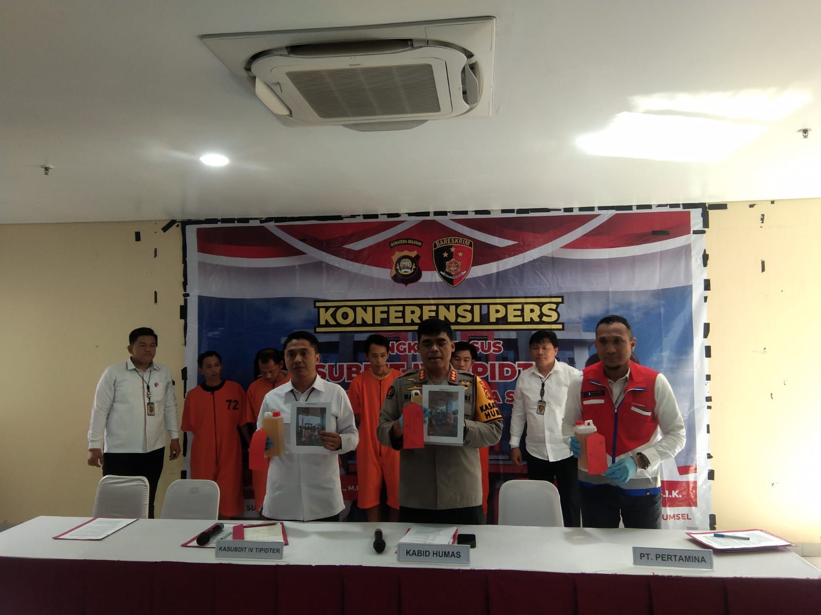 Lima Pelaku Tersangka Penyelagunaan BBM Bersubsidi Berhasil Diringkus Polda Sumsel