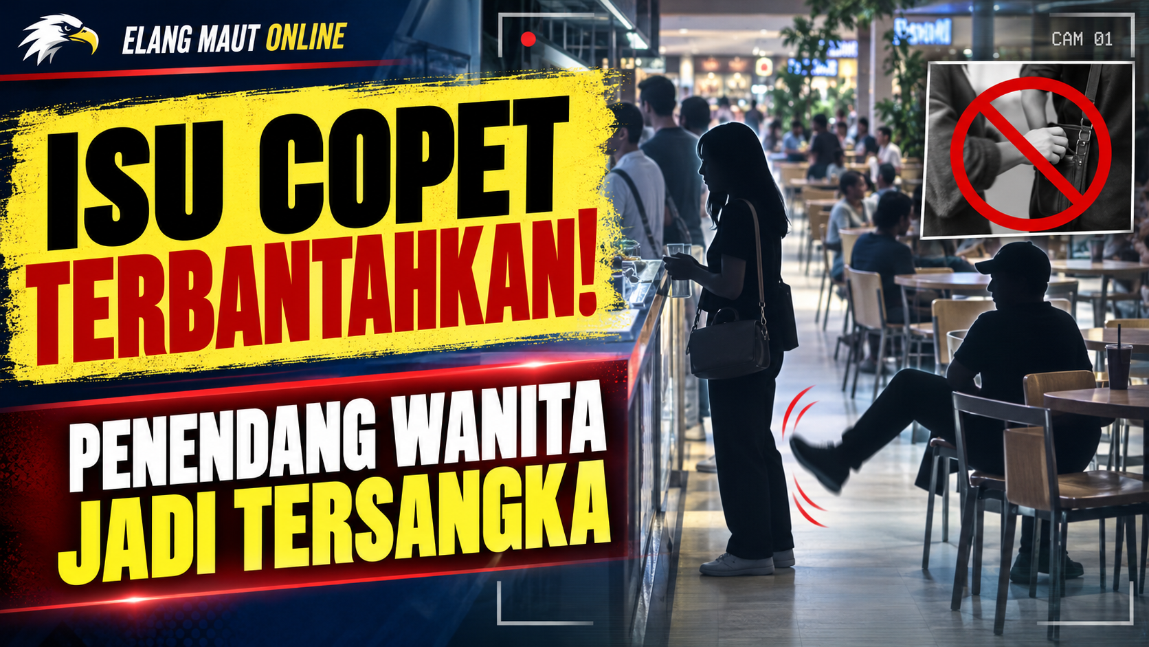 Ilustrasi kasus penendangan terhadap seorang wanita di pusat perbelanjaan. Polisi membantah narasi yang menyebut korban sebagai pencopet.