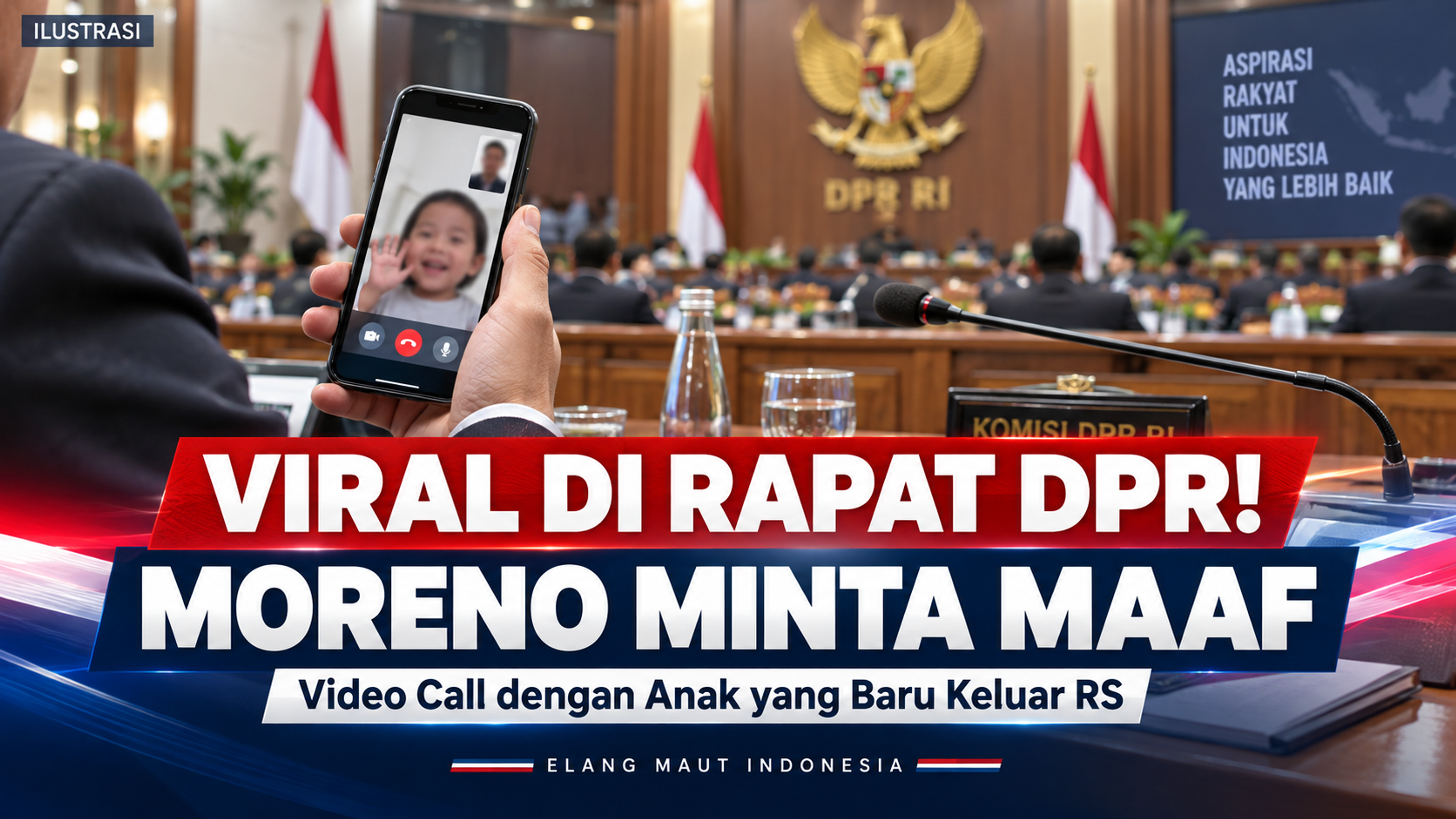 iral Video Call Sambil ‘Melet’ di Rapat DPR, Moreno Soeprapto Minta Maaf: Anak Baru Keluar Rumah Sakit