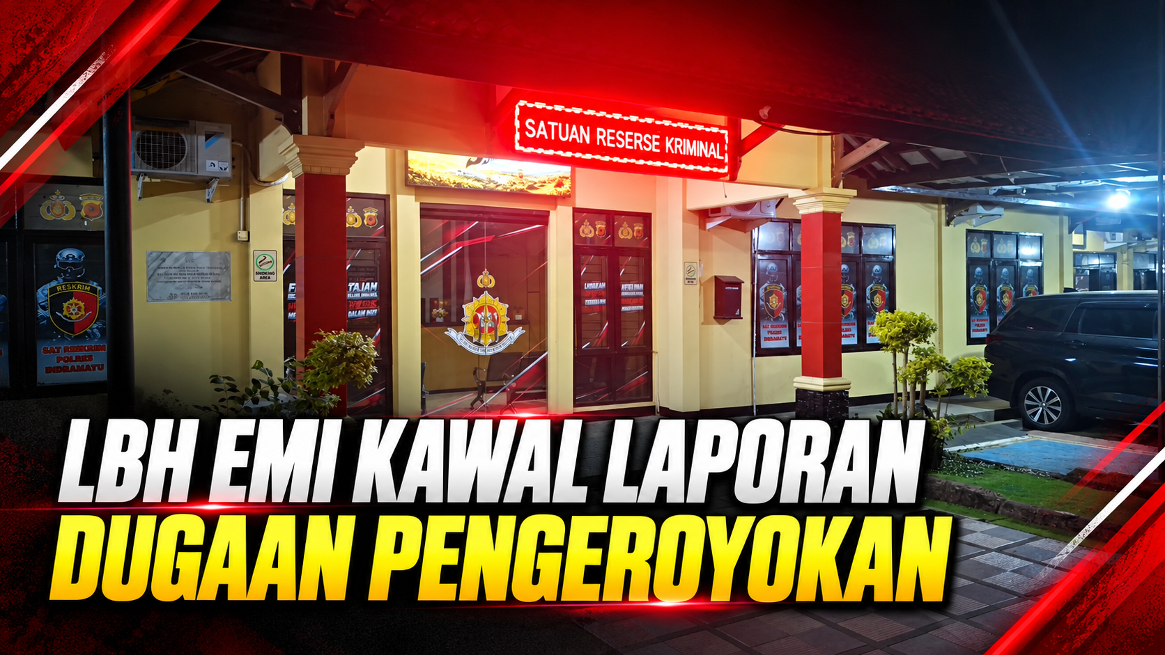 Tim LBH Elang Maut Indonesia mendampingi J dan rekannya menjalani pemeriksaan dalam proses penyidikan di Satreskrim Polres Indramayu.