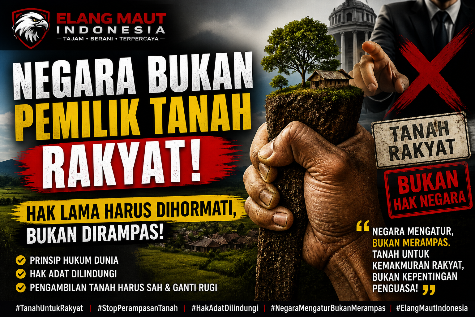 Negara Bukan Pemilik Tanah Rakyat: Hak Lama Harus Dihormati, Bukan Dirampas