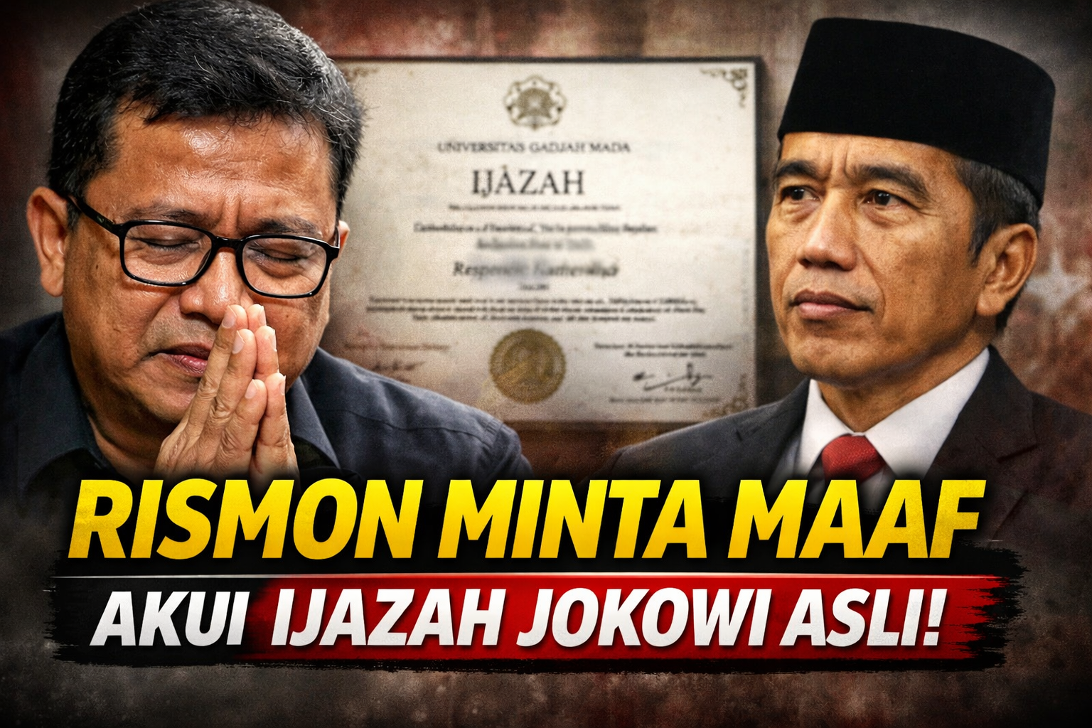 RISM0N SIANIPAR MINTA MAAF, POLEMIK IJAZAH JOKOWI MASUK BABAK BARU