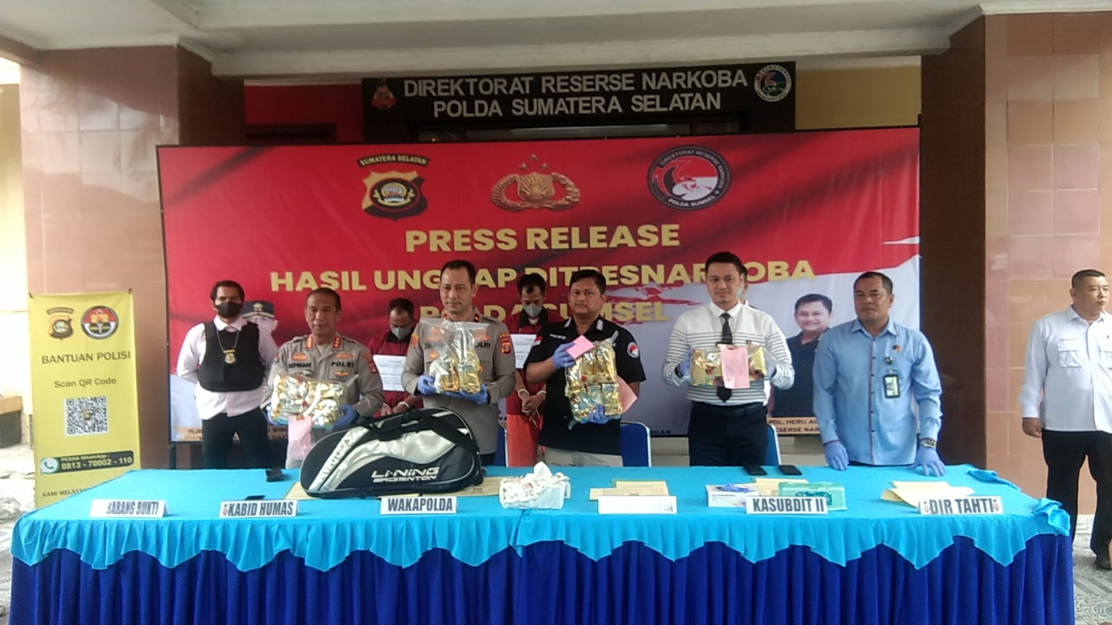 Polda Sumsel Ungkap Sabu 20 Kg