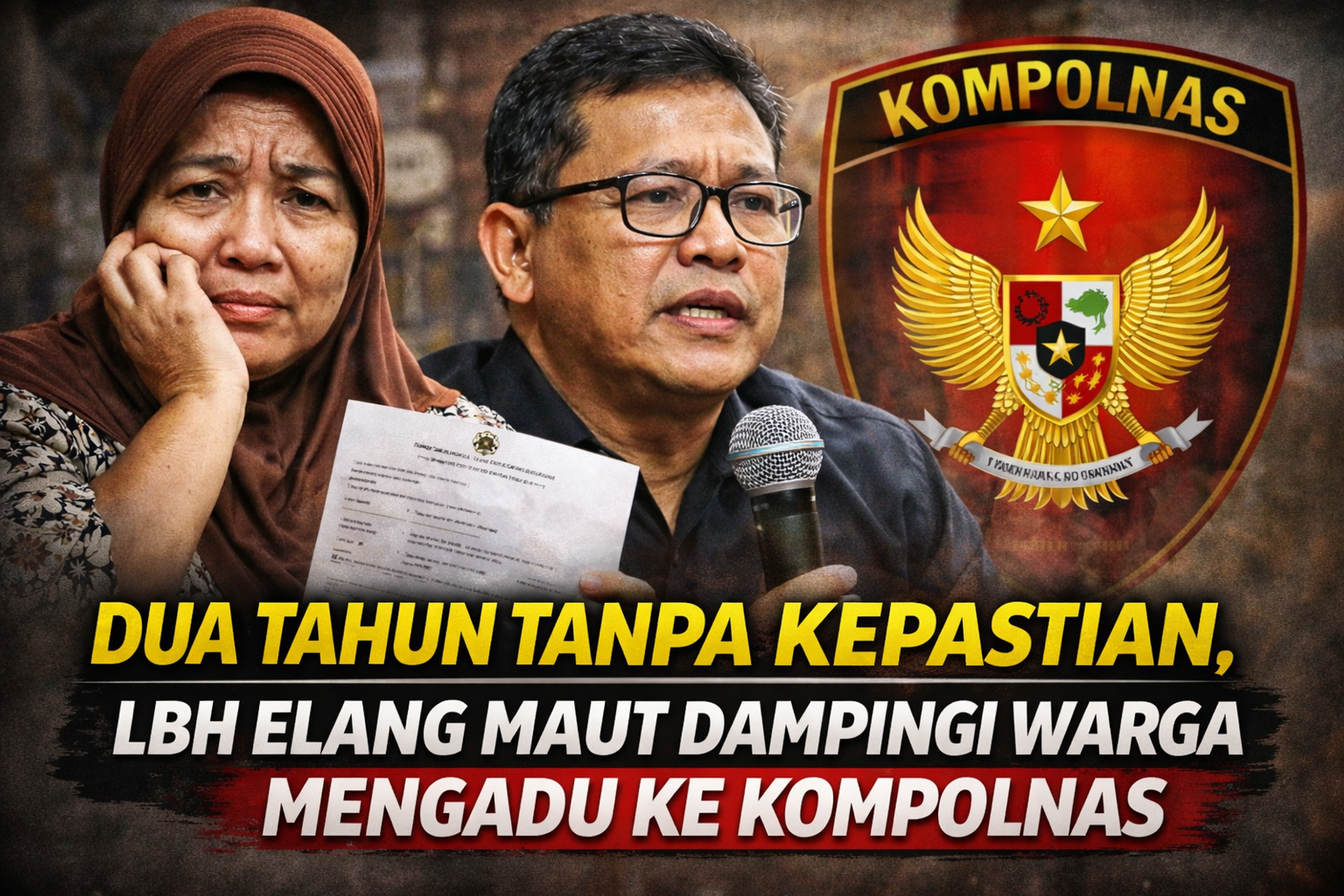 Dua Tahun Tanpa Kepastian, LBH Elang Maut Indonesia Dampingi Warga Mengadu ke Kompolnas