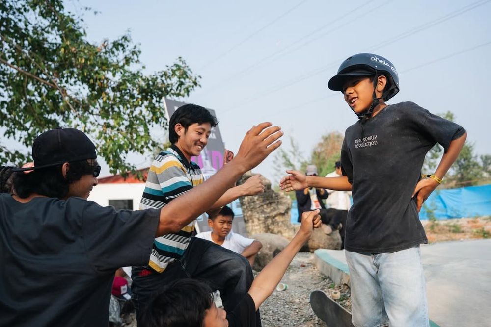 Skaters from India in skate jatra