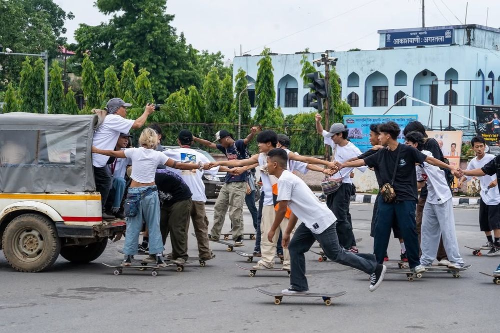 Skate rally during Go Skate Day in Agartala Tripura