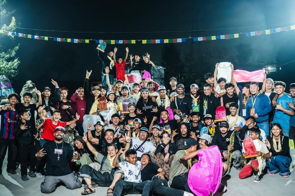 Skaters gathered in skate jatar nepal