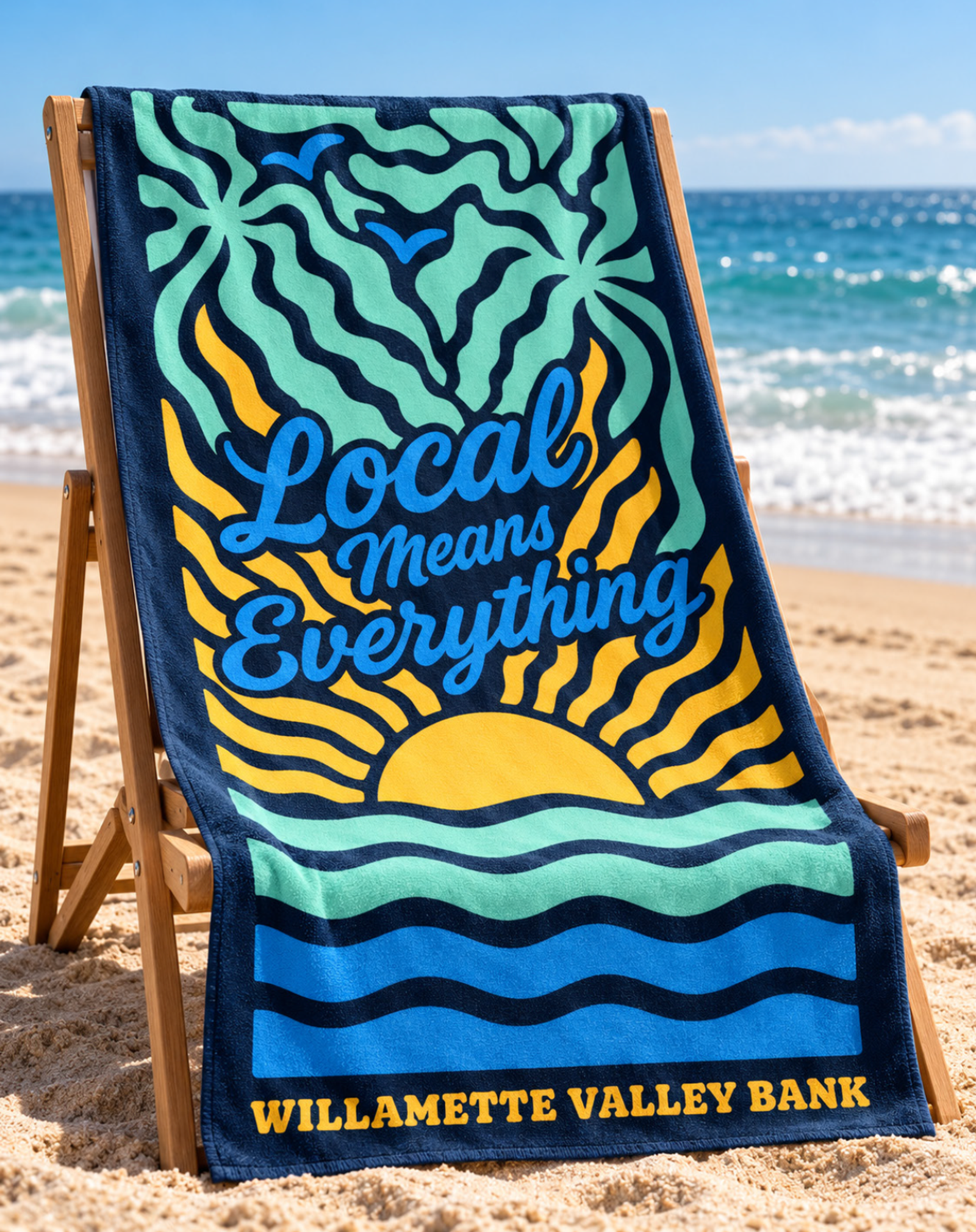 Willamette Valley Bank Beach Towel
