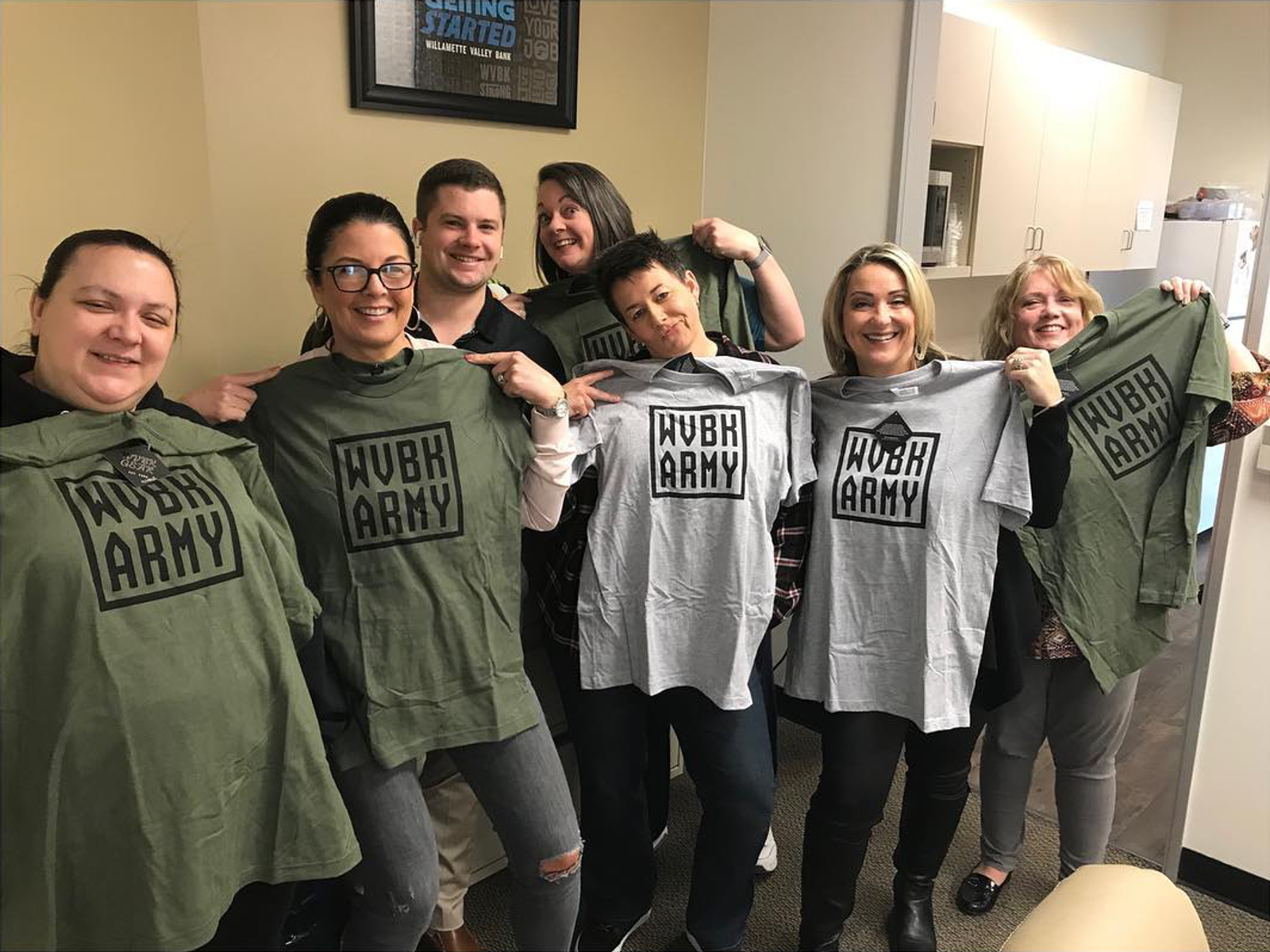 Vancouver team showing off their new WVBK Army t shirts.