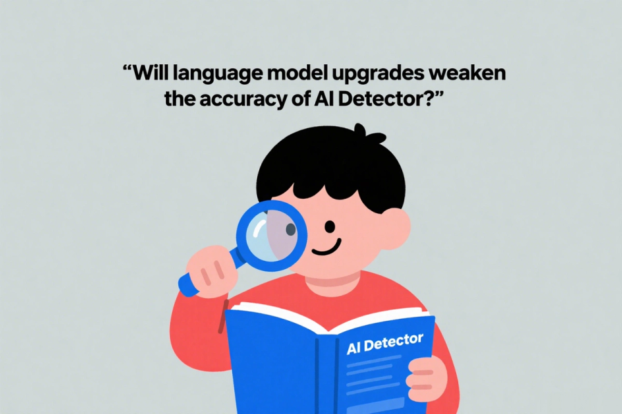 Will language model upgrades weaken the accuracy of AI Detector?