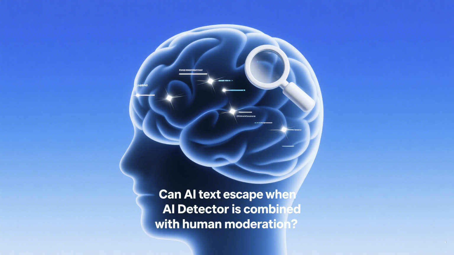 Can AI text escape when AI Detector is combined with human moderation?