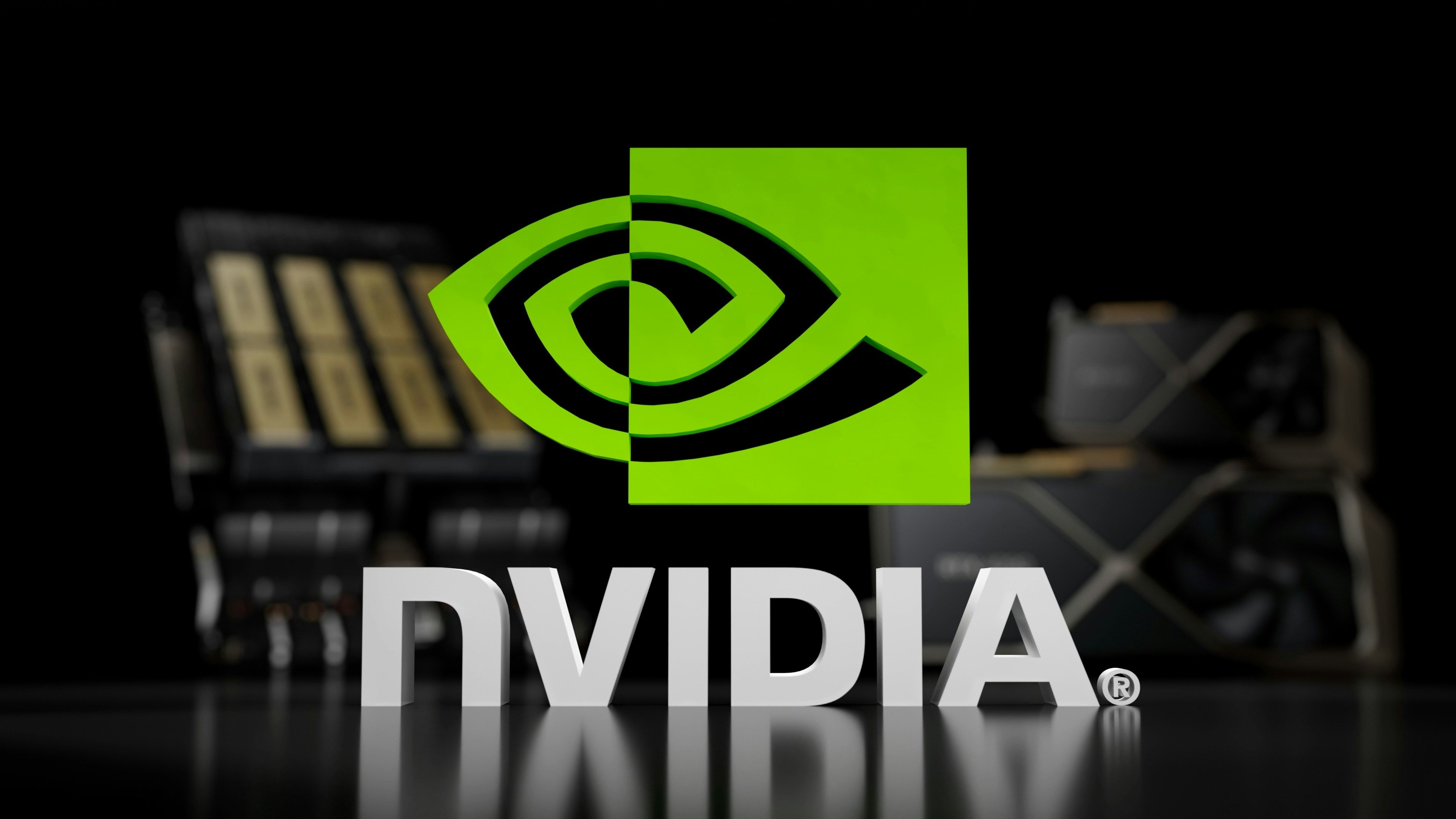 Main Image: 3D Rendered NVIDIA logo 