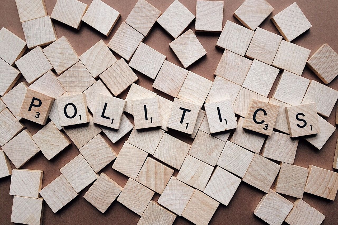 The world politics written using scrabble pieces