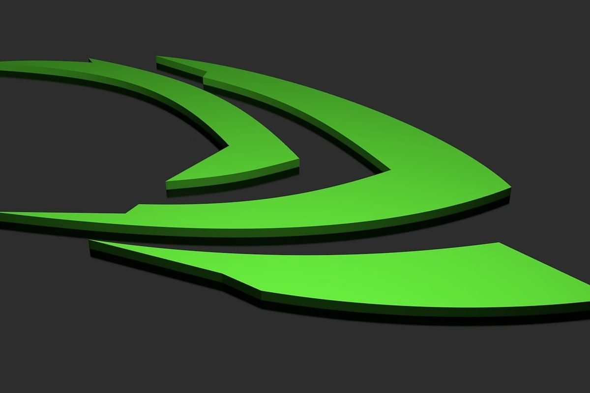 Nvidia logo on a PC game