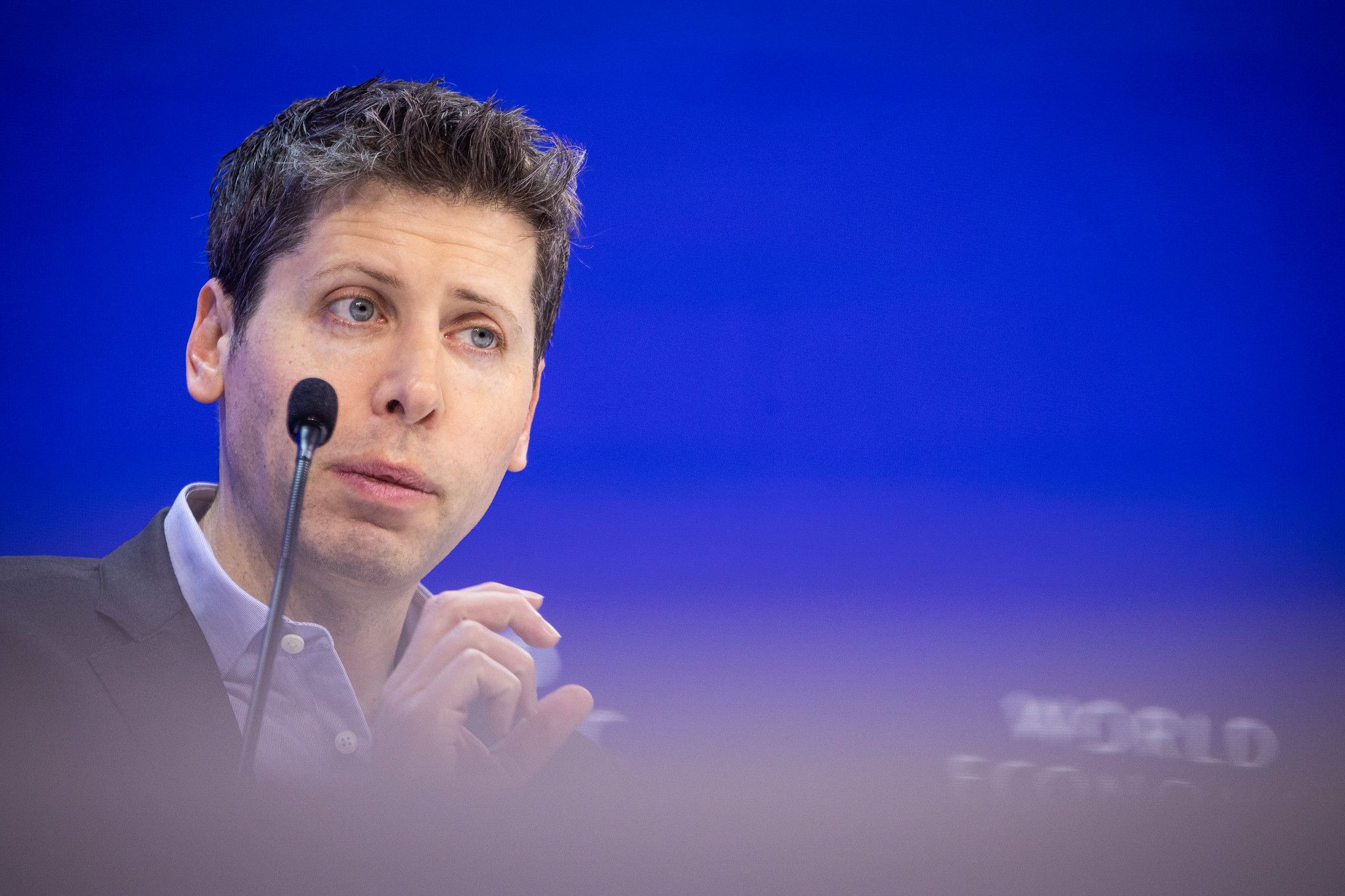 Sam Altman speaking at the World Economic Forum in 2024