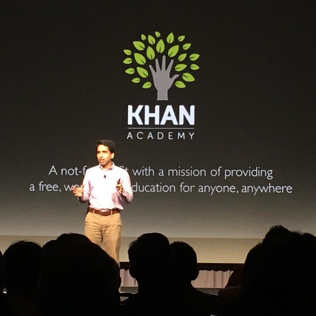 Sal Khan, Khan Academy founder, speaking at the #RelativityFest keynote.