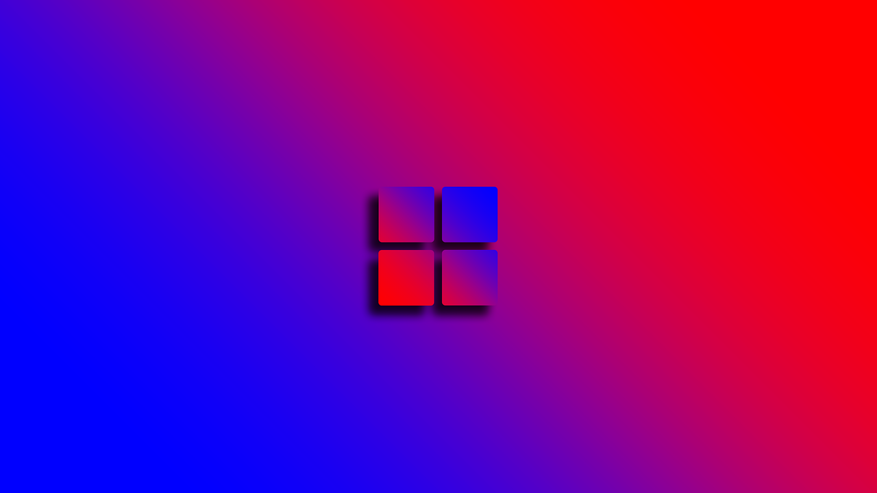 Windows logo on a gradient
