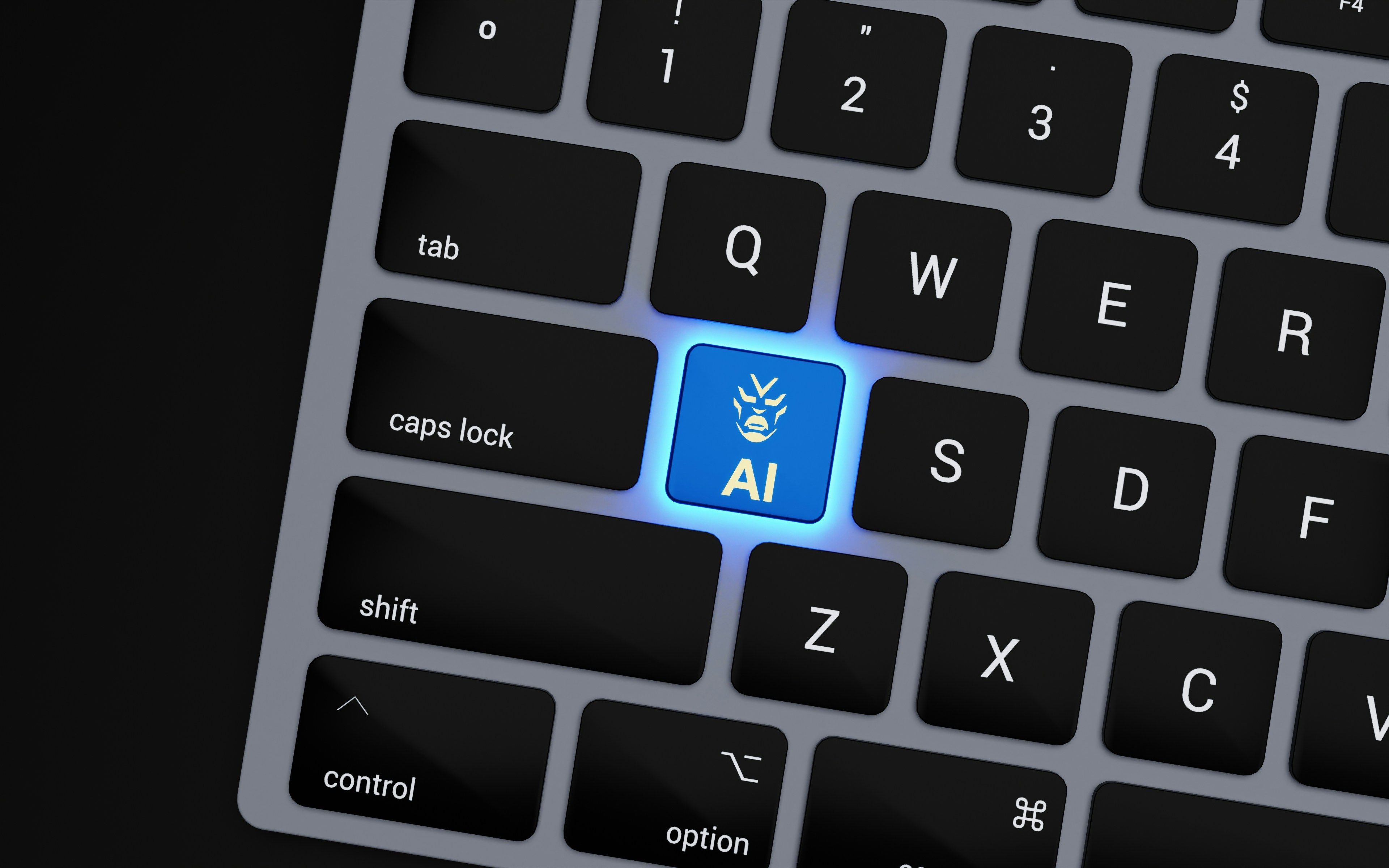 A keyboard with an "AI" key