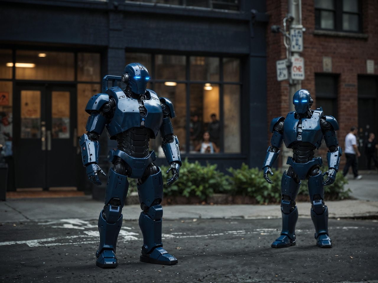 Robot police figures