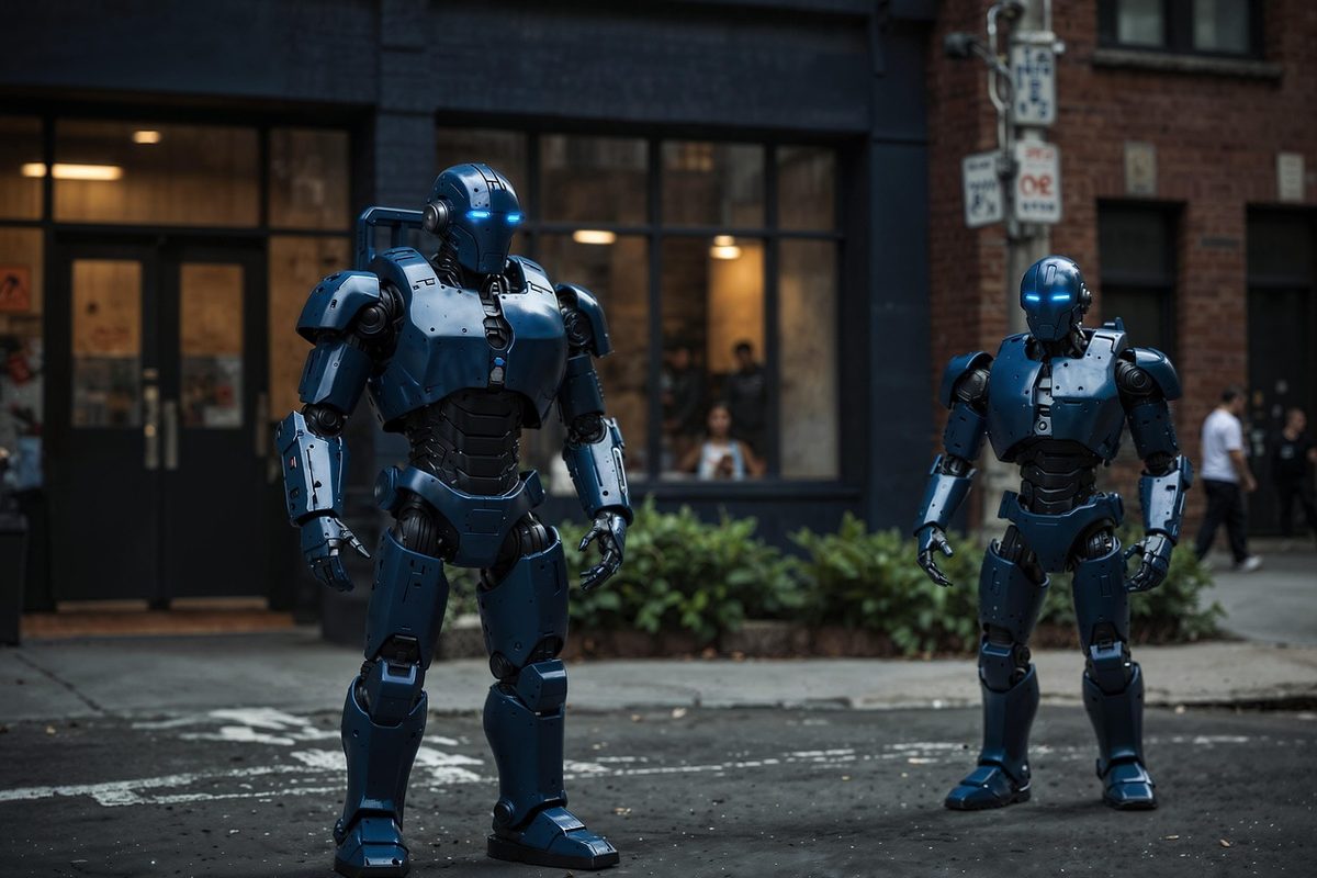 Robot police figures