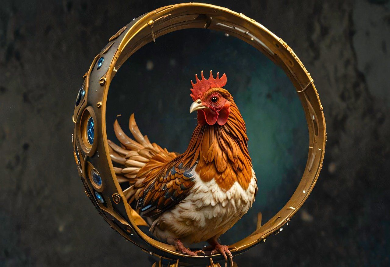 AI generated image of a chicken