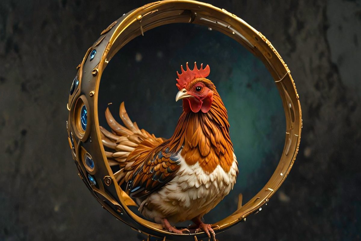 AI generated image of a chicken